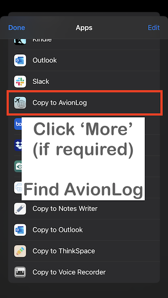 AvionLog Import Options AIMS File Slide 4