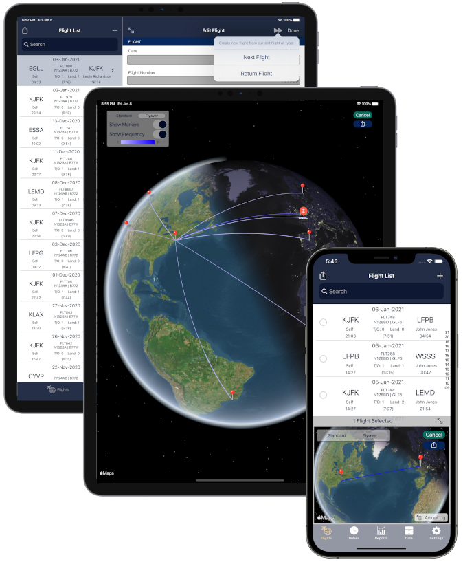 AvionLog - Advanced Pilot Logbook App - Masthead