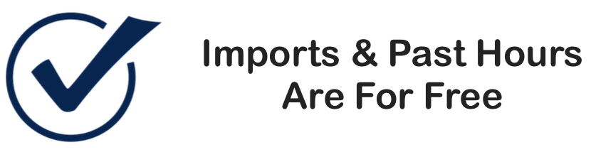 Imports & past hours are for free